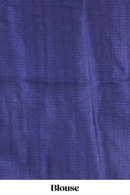 Sandal floral madhupani print south cotton saree with self border and contrast blouse