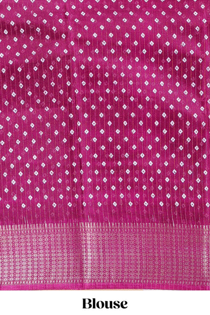 Purple Dola Silk Saree  Floral Printed With Jacquard Border