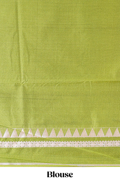 Wine Semi Soft Silk Saree All Over Zari Buttas Contrast Temple Border