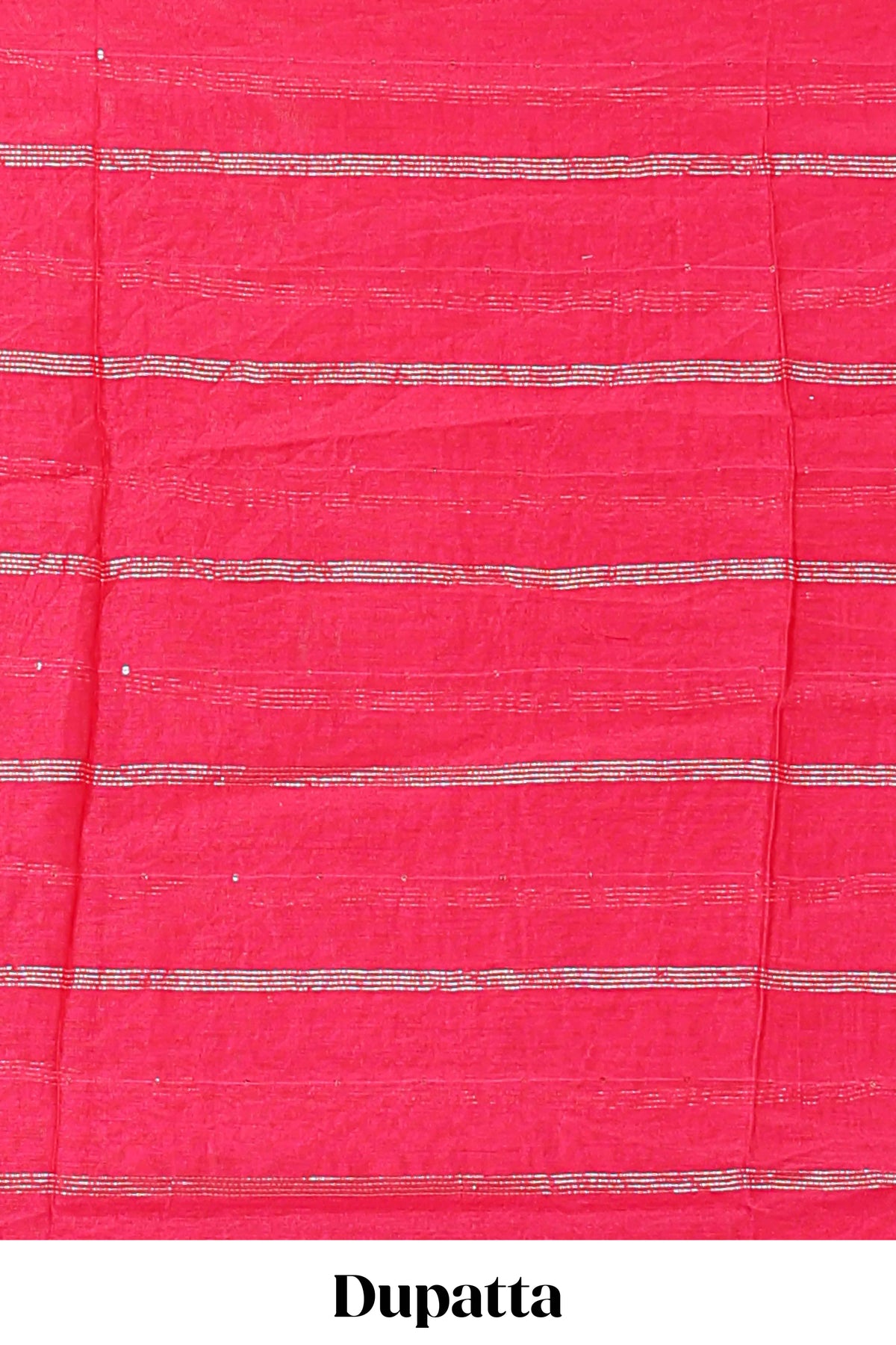 Violet embroidery floral motifs chudidhar material with contrast solid pant and contrast striped dupatta