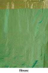 Semi Art Silk Saree Zari Check Across The Body With Contrast Pallu Along With Blouse