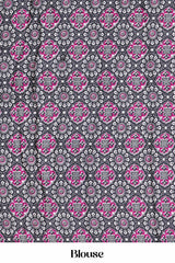 Pink Modal Silk Saree Bandhani Print Across The Body With Ajrakh Design Pallu Along With Blouse