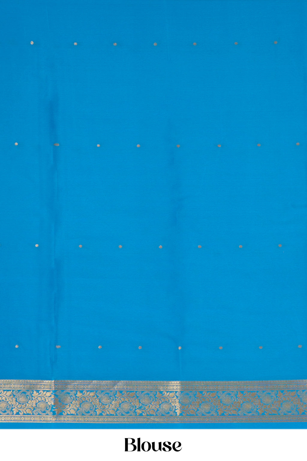 Pure Mysore Silk Saree in Royal Purple with Contrast Blue Zari Border and Elegant Body Buttas