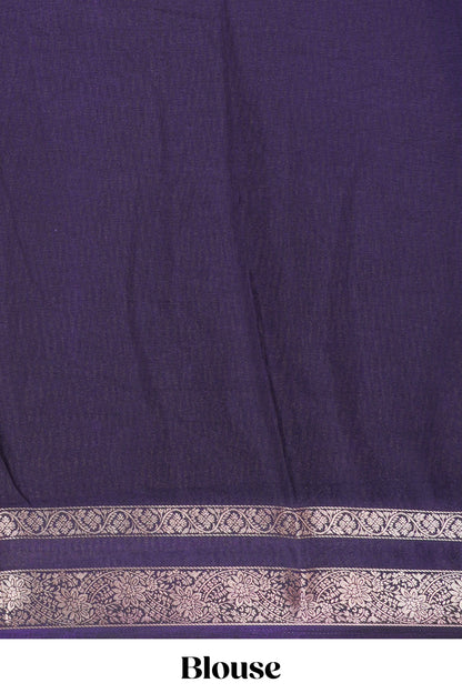 Semi Chiffon Saree All Over Moon Design And Retta Petta Border