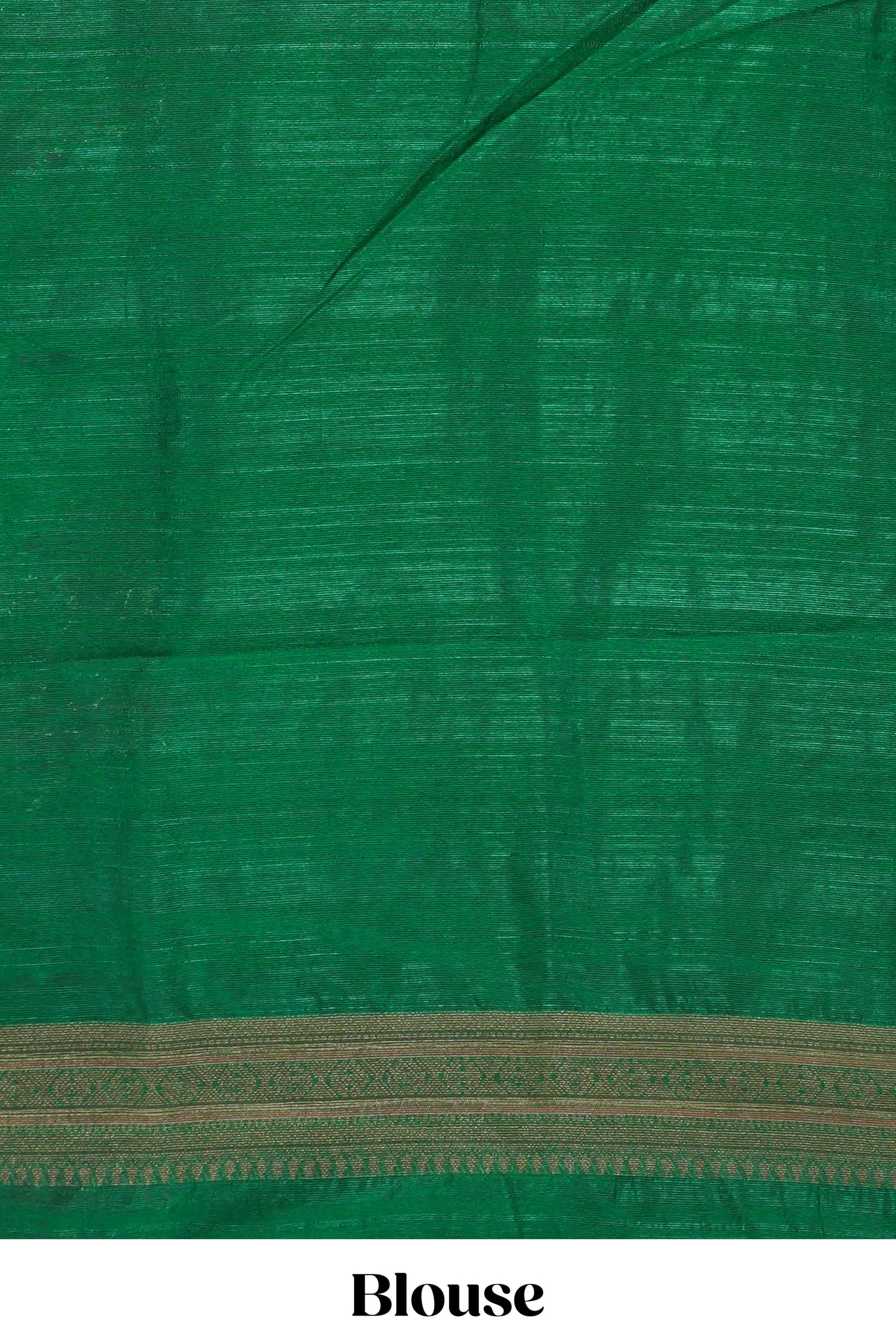 Green Raw Silk Saree Golden Zari Stripes Across The Body And Diamond Motifs Pallu