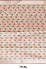 Chappa Tussar Saree Plain Body With Kalamkari Print Pallu
