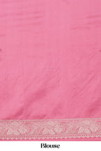 pink saree with pink blouse