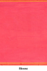 Art Silk Saree Plain Body With Patola Design Pallu Along With Contrast Blouse