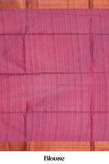 Semi Tussar Saree Multi Color Strips Across The Body With Contrast Pallu
