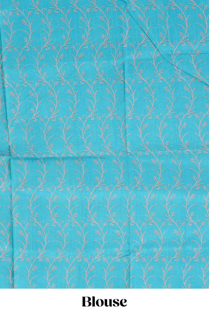 Black Semi Tussar Saree All Over Digital Print And Contrast Pallu