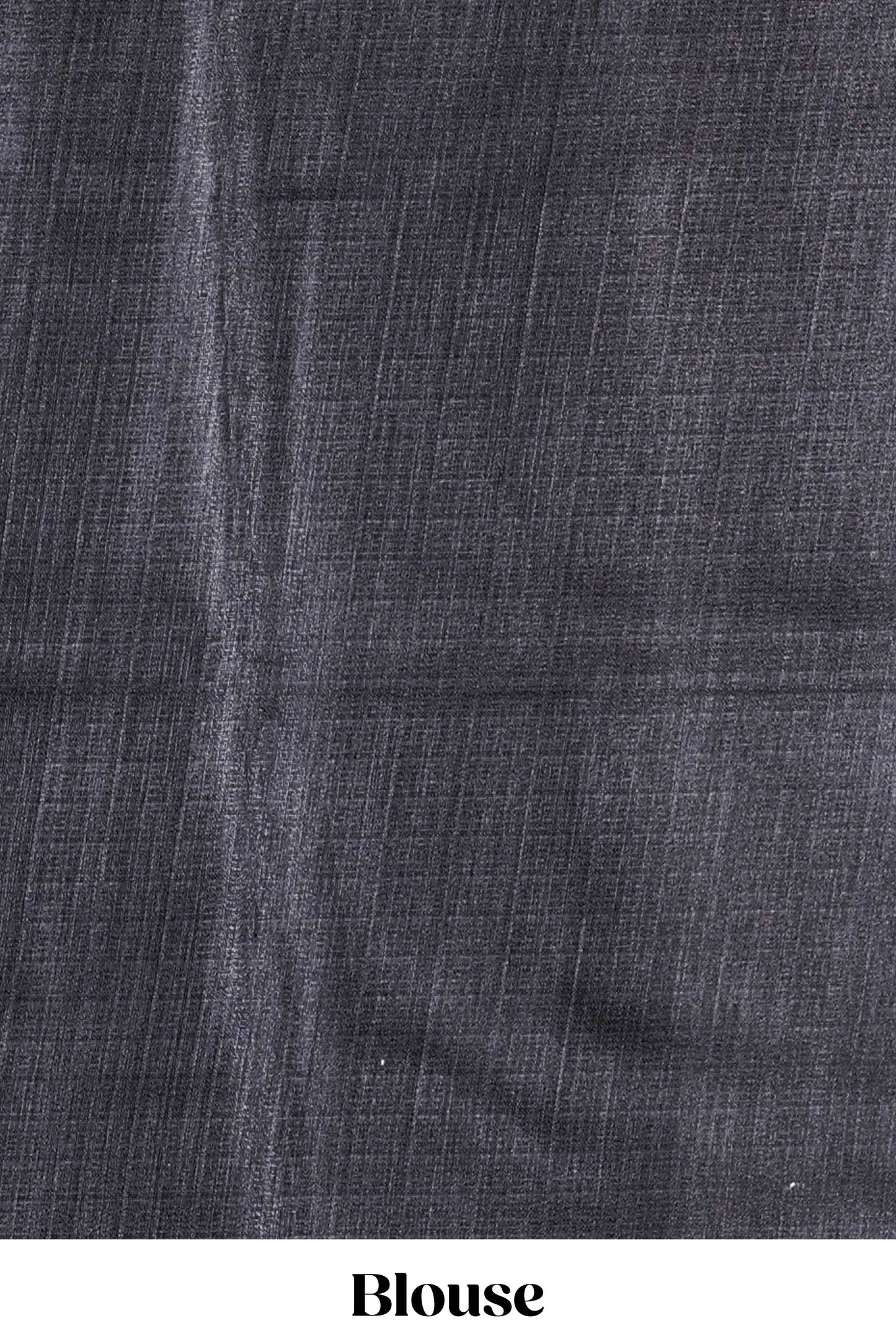 Grey south cotton saree with zebra stripe design and contrast border