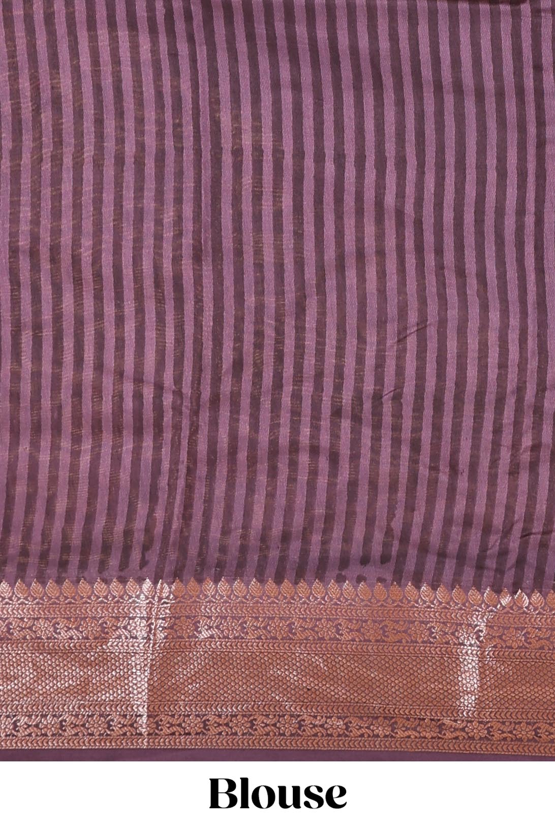 Cream paisley print chanderi cotton saree with contrast zari border and pallu