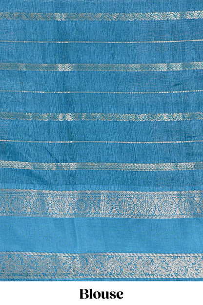 Violet dola silk saree with rich zari weaving and contrast jacquard border