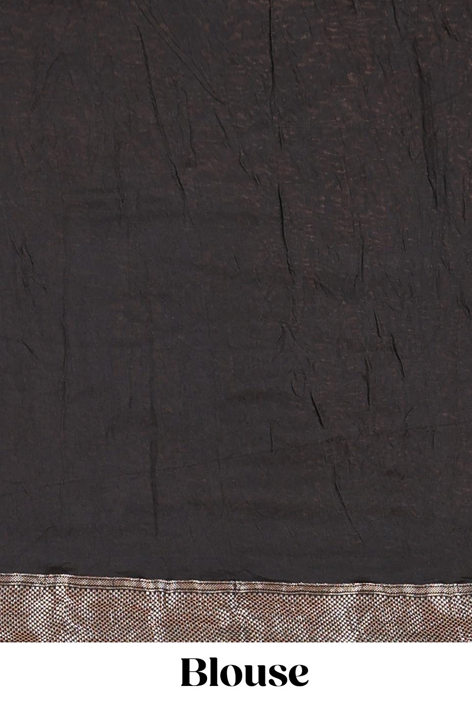 Pastal orange floral print chanderi cotton saree with zari pallu