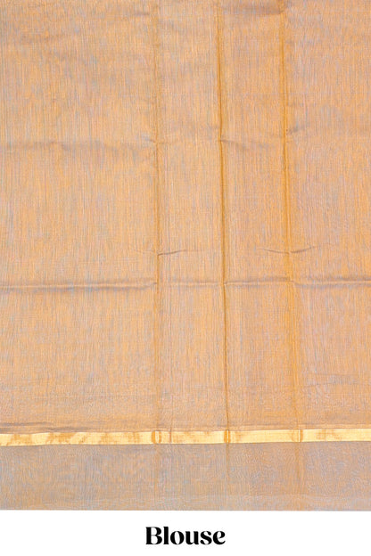 Multi color striped ikkat cotton saree with contrast zari border striped pallu