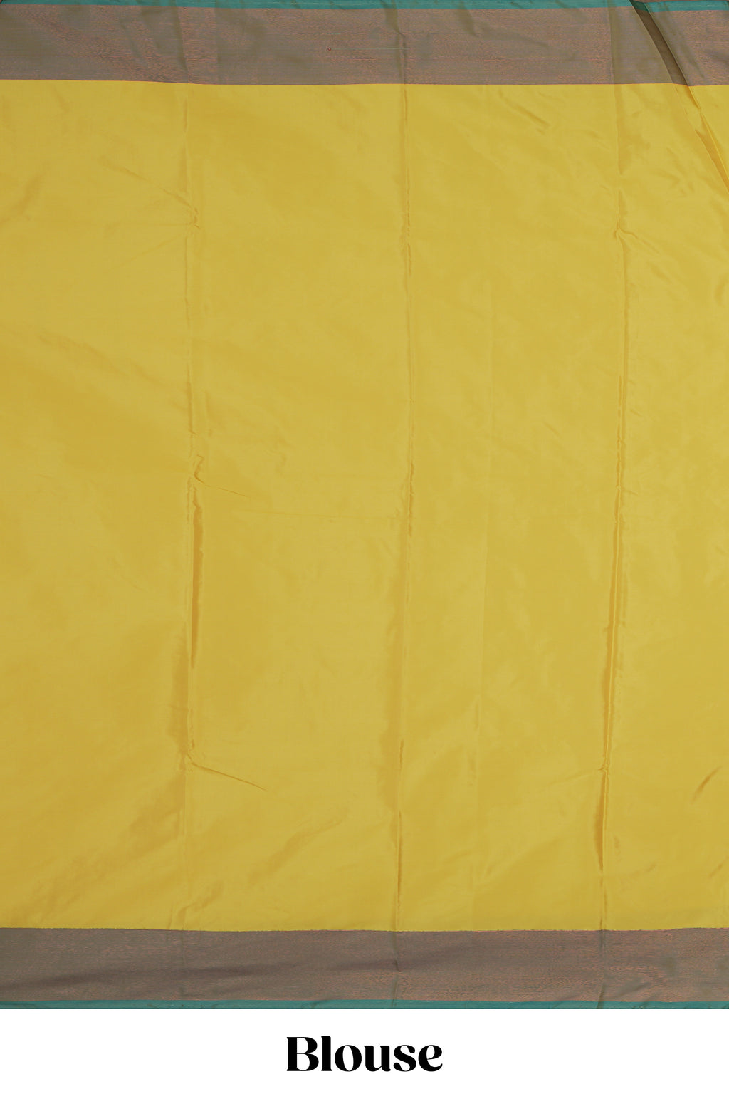 Yellow striped design arani gift saree with contrast border and plain blouse