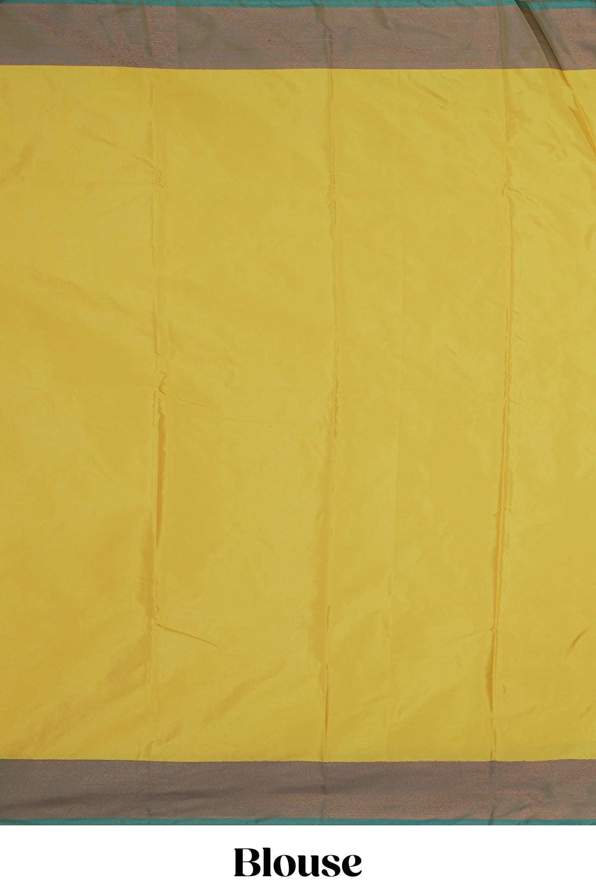 Yellow striped design arani gift saree with contrast border and plain blouse