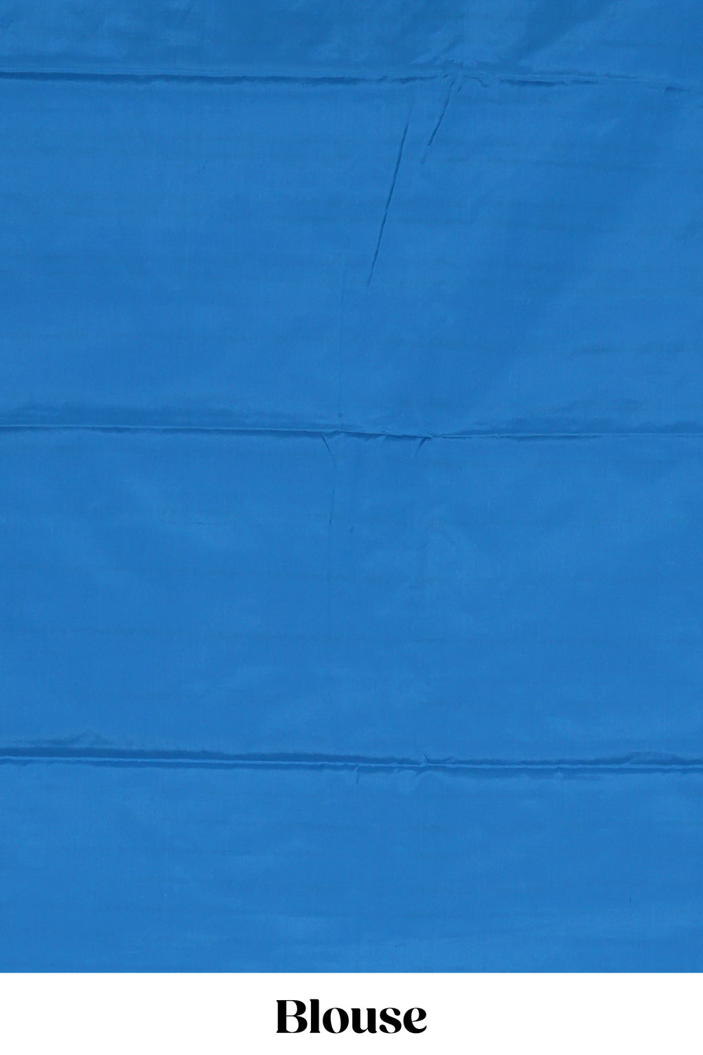 Borderless blue striped design arani gift saree with contrast pallu and plain blouse