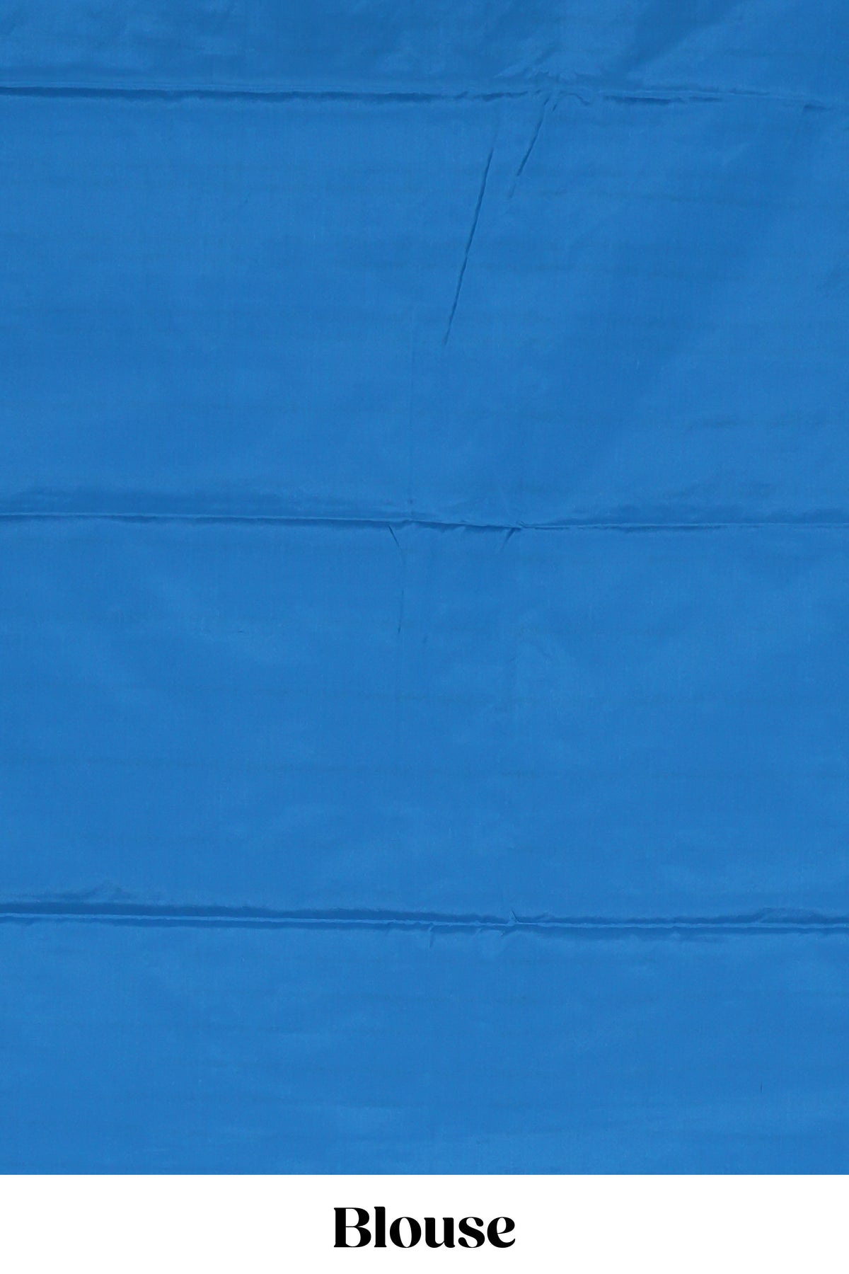 Borderless blue striped design arani gift saree with contrast pallu and plain blouse