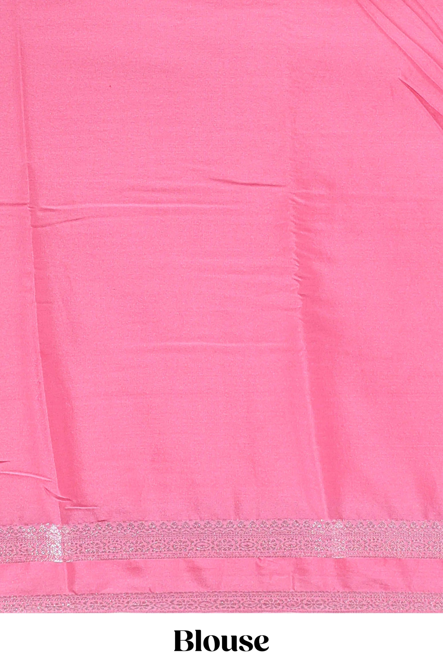 pink art mysore silk saree with retta petta contrast border and rich pallu with plain blouse