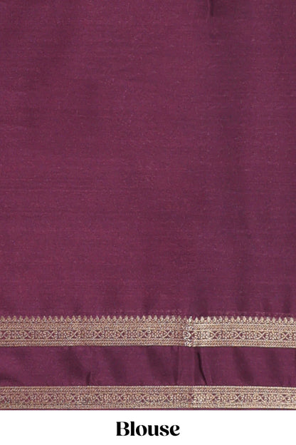 Red art mysore silk saree with retta petta contrast border and rich pallu with plain blouse