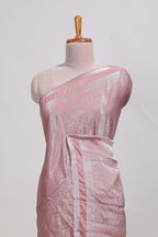 Baby pink art mysore silk saree with retta petta contrast border and rich pallu with plain blouse
