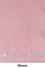 Red art mysore silk saree with retta petta contrast border and rich pallu with plain blouse
