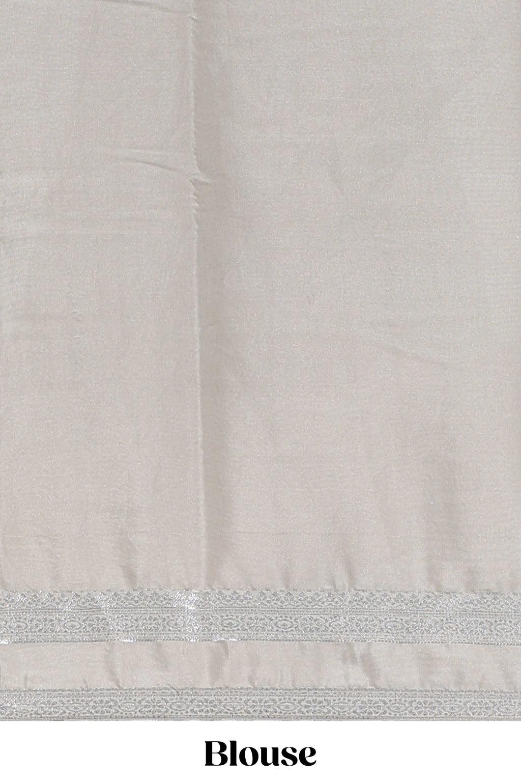 silver art mysore silk saree with retta petta contrast border and rich pallu with plain blouse