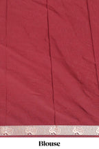 Orange plain art mysore silk saree with contrast zari border and blouse