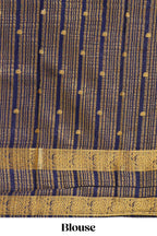 Magenta butta designed art mysore silk saree with contrast zari border and blouse