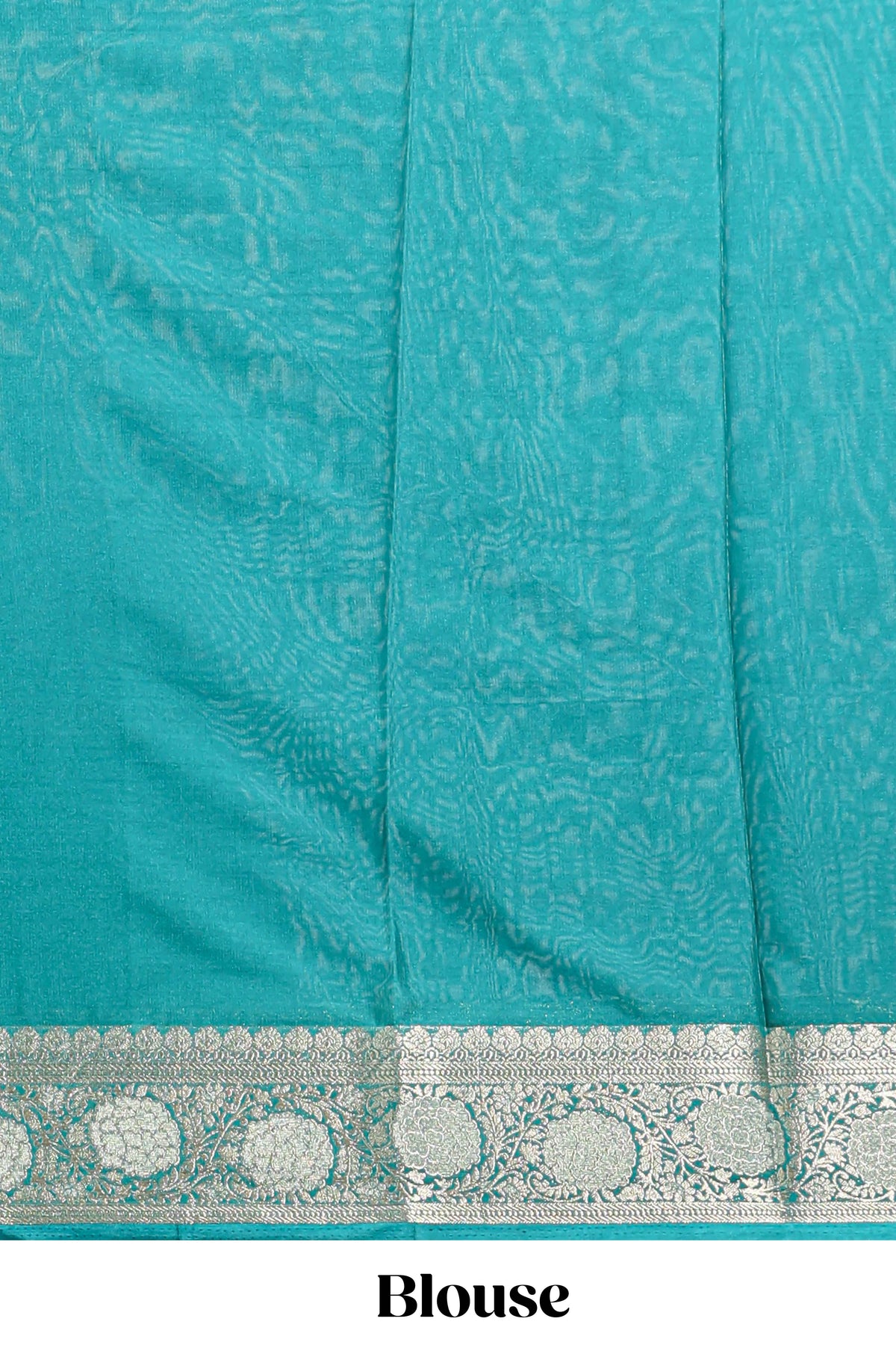 Green plain art mysore silk saree with self zari border and matching blouse