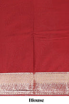 Orange zari motifs design art mysore silk saree with contrast zari border and blouse