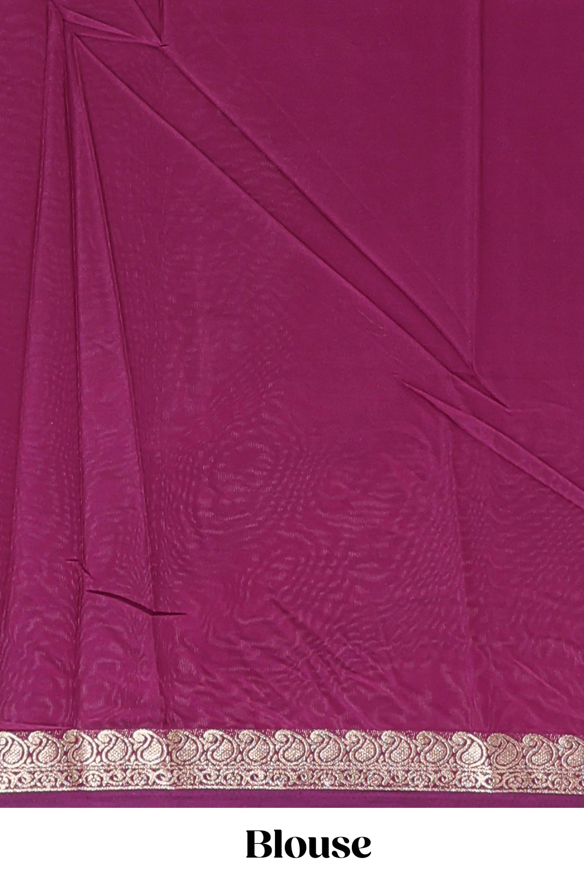 Pink plain design art mysore silk saree with contrast zari border and blouse