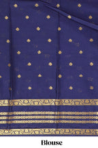 Pink zari motifs design art mysore silk saree with contrast zari border and motifs blouse