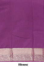 Turquoise green floral zari motifs design art mysore silk saree with contrast zari border and blouse