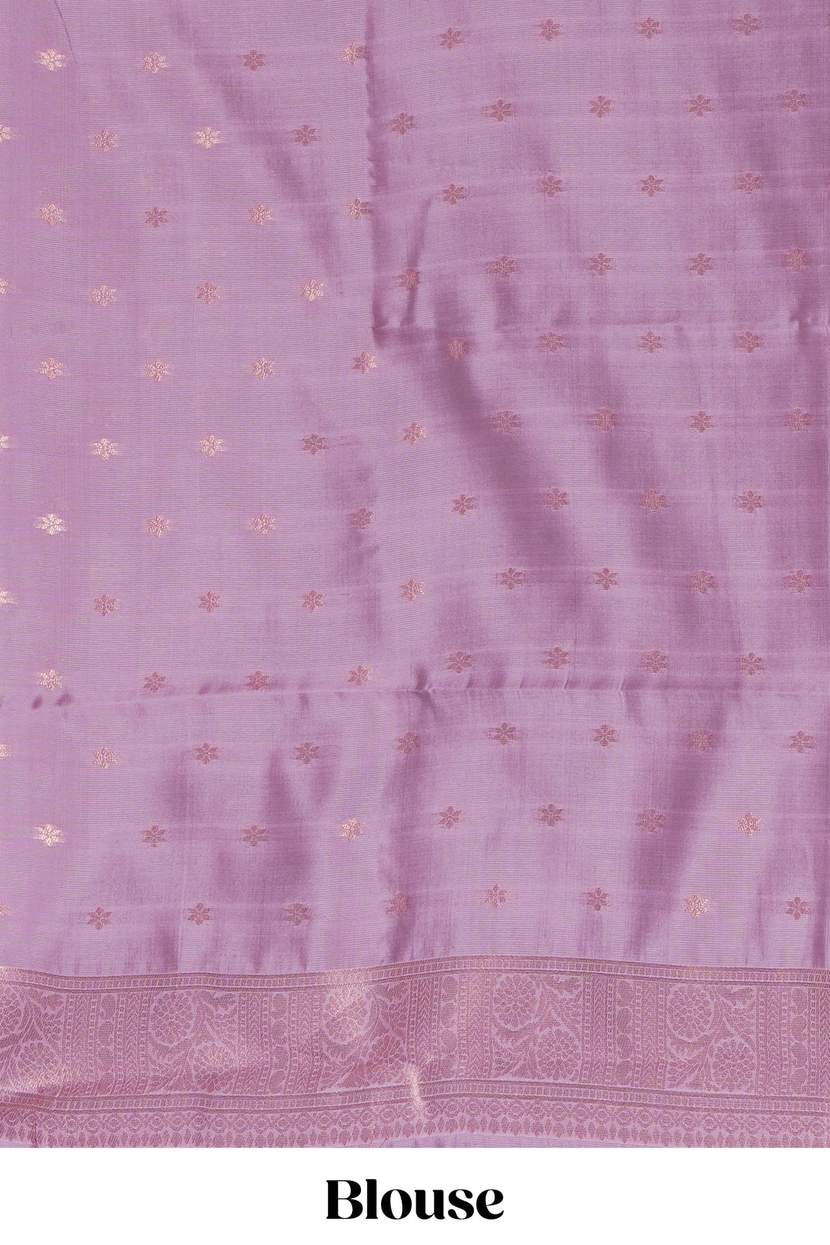 Purple zari checked  art silk saree with contrast bentex zari border and zari motifs blouse