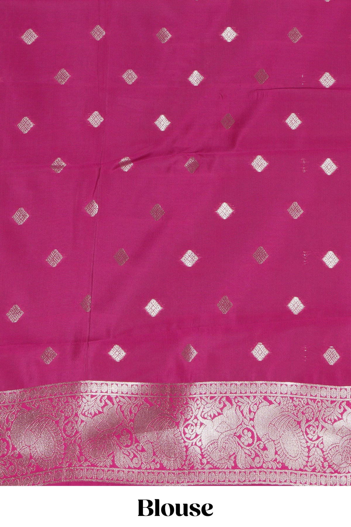 Maroon checked zari motifs art silk saree with self zari border and matching zari motifs blouse