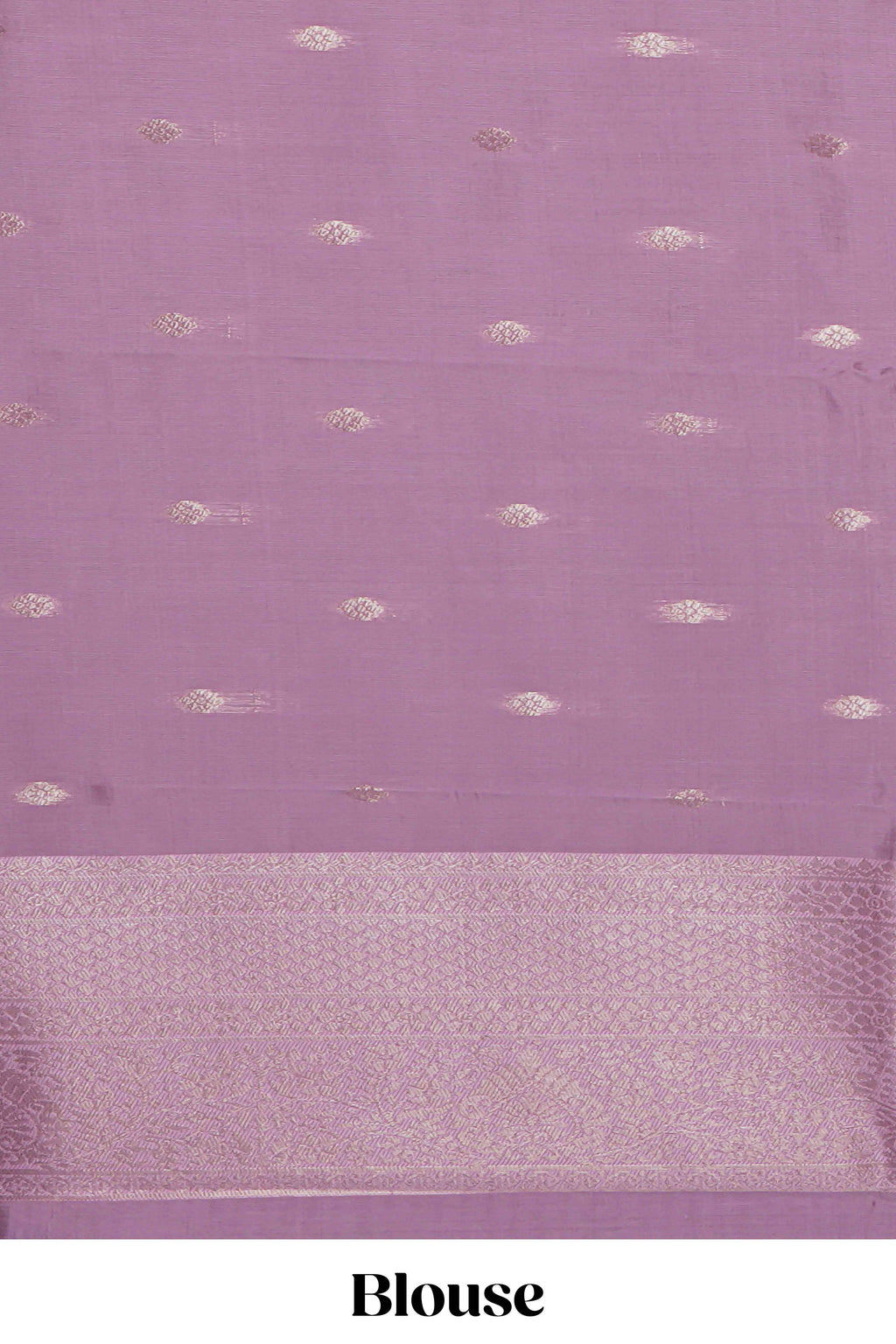 Pink striped floral design art silk saree with contrast zari border and zari motifs blouse