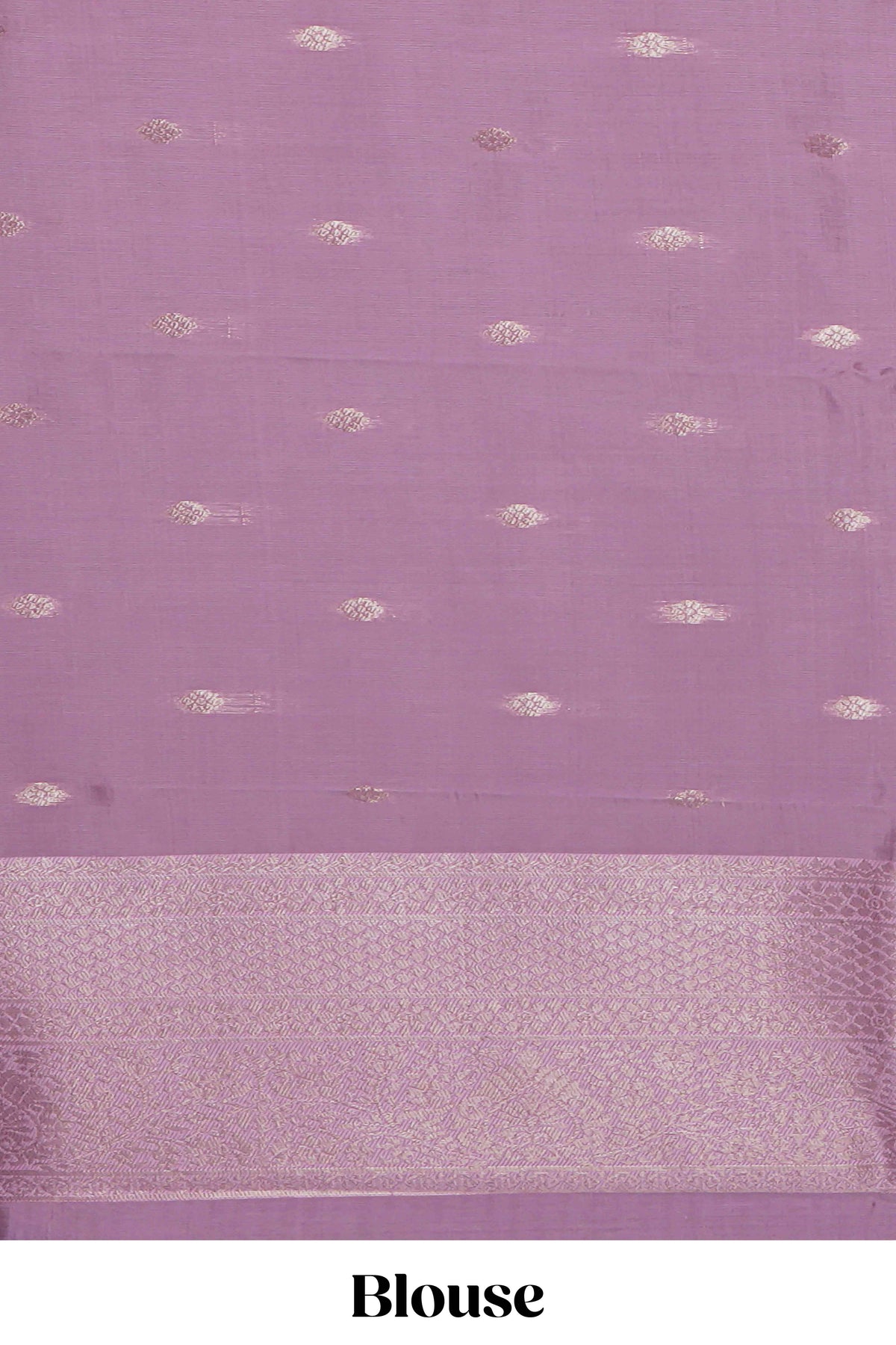 Pink striped floral design art silk saree with contrast zari border and zari motifs blouse