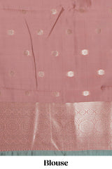 Dark brown floral moifs design art silk saree with contrast zari border and zari motifs blouse