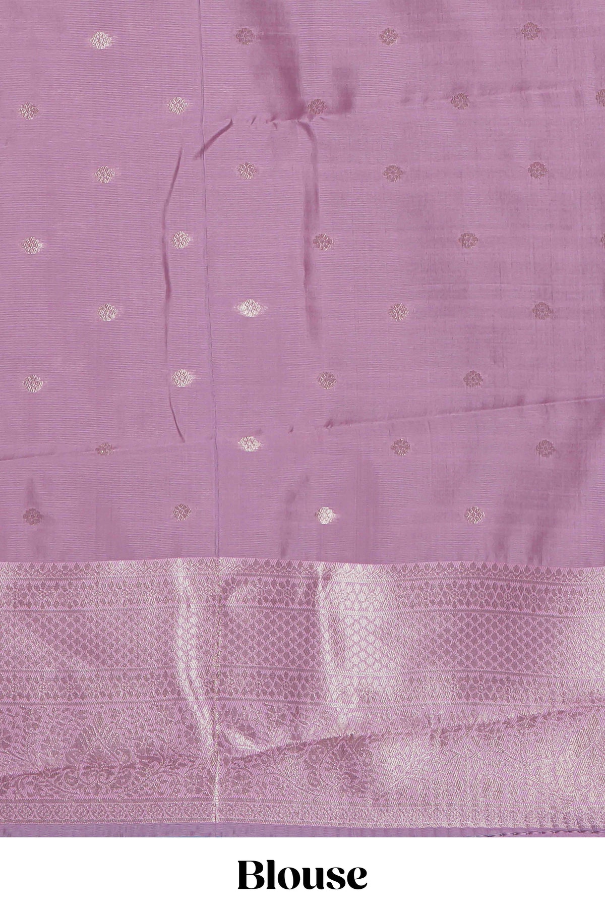 Teal green striped floral design art silk saree with contrast zari border and zari motifs blouse
