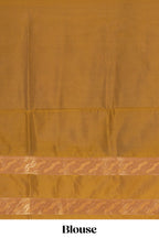 Purple striped zari design art silk saree with contrast zari border and matching blouse
