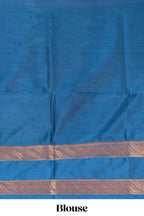 Green striped zari design art silk saree with contrast zari border and blouse