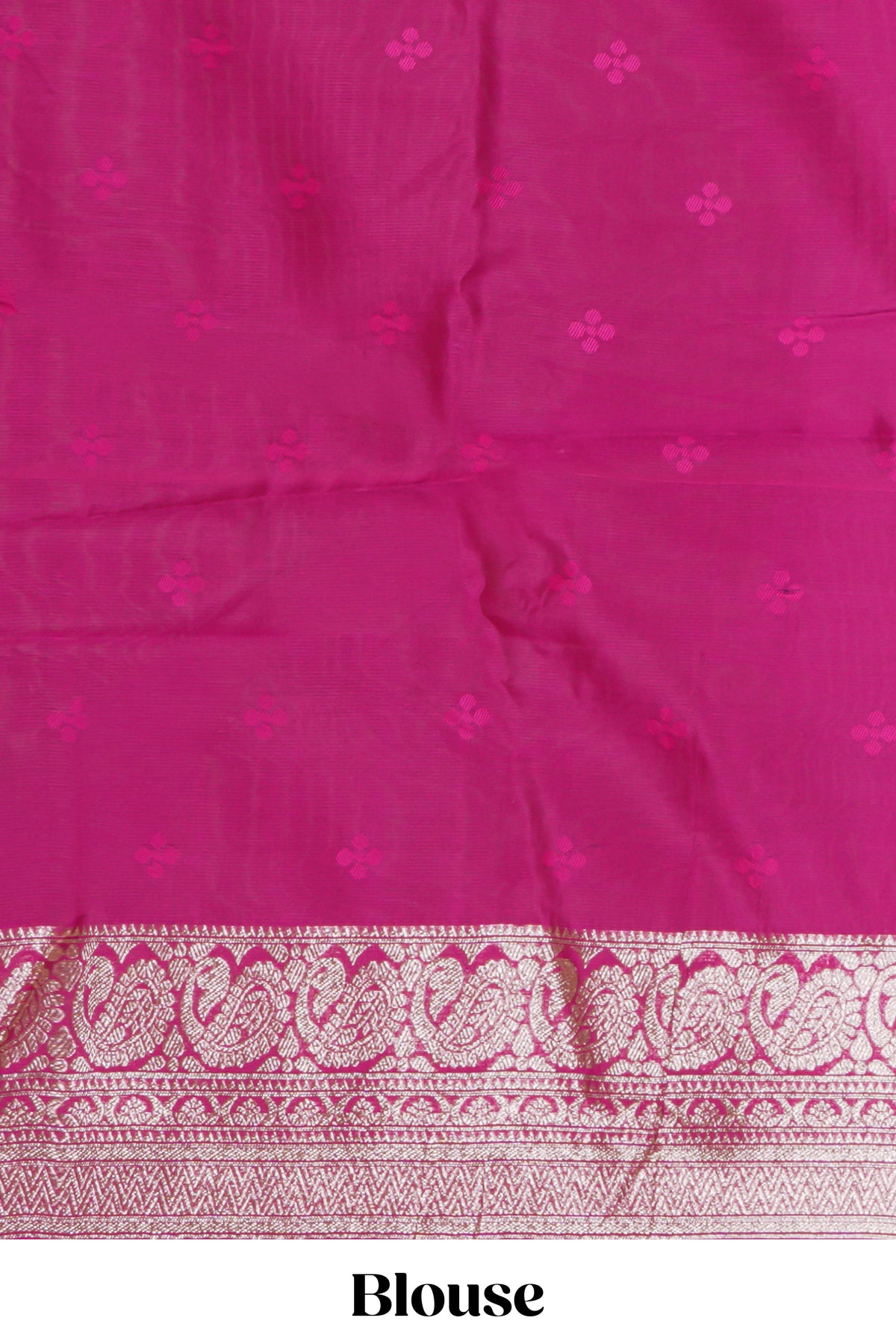 Green floral motifs design art silk saree with self traditional palak design border and contrast blouse