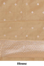Green floral design art silk saree with contrast zari border and motifs blouse