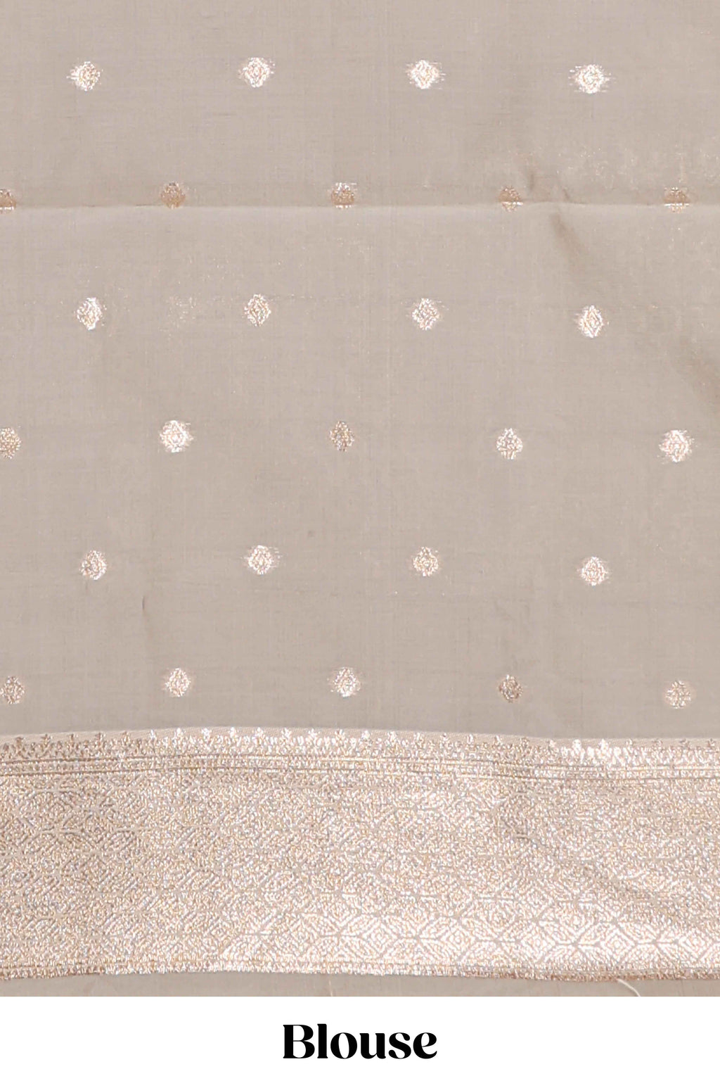 Pink geometric floral design art silk saree with contrast zari border and motifs blouse