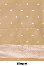 Purple floral design art silk saree with contrast zari border and motifs blouse