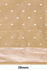 Purple floral design art silk saree with contrast zari border and motifs blouse