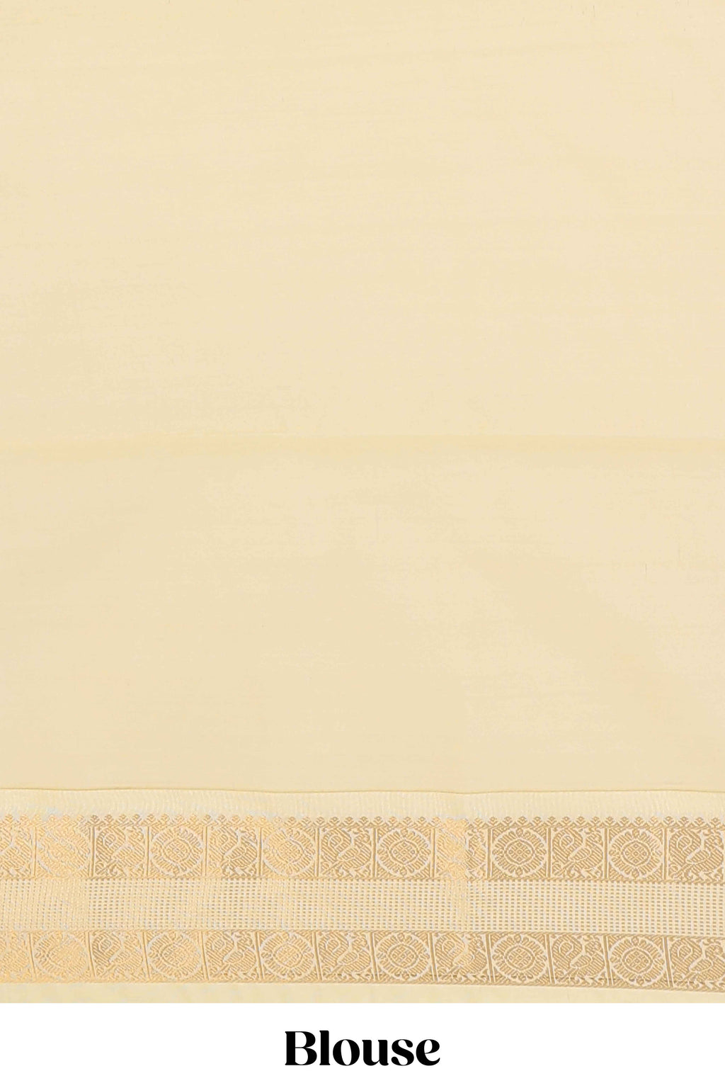 Brown checked art silk saree with contrast zari border and blouse