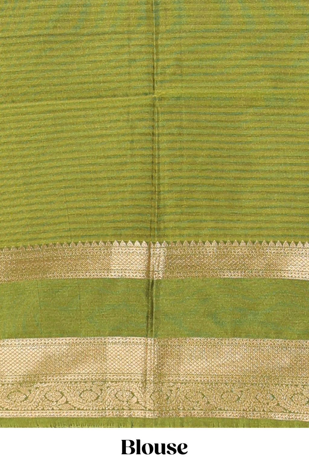 Mustard checked art silk saree with contrast zari border and blouse